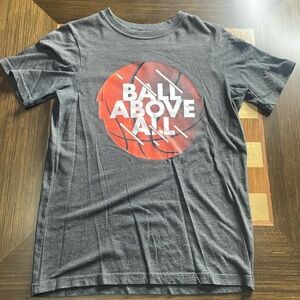 Boys t-shirt gray “Ball above all”.  Size 14-16.
